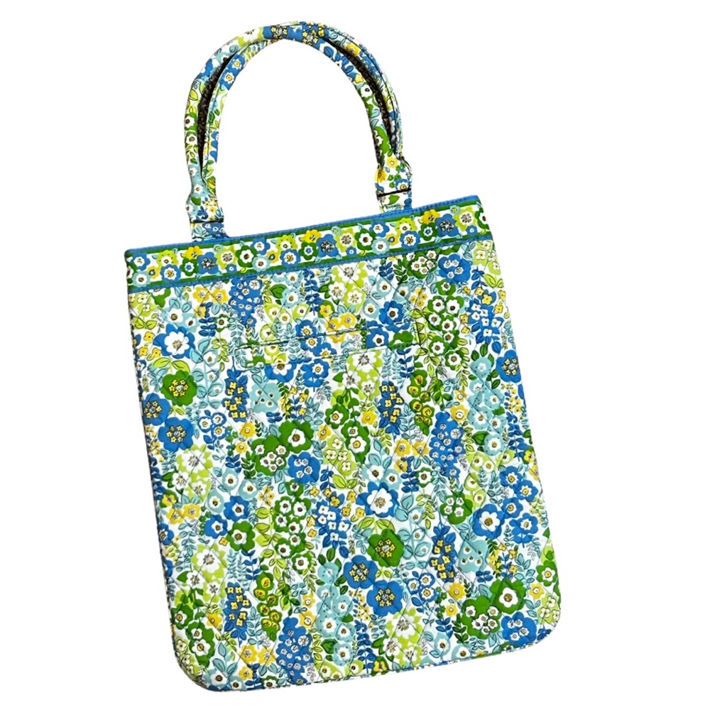 Vera Bradley Tote Bag English Meadow Floral Green Blue Yellow